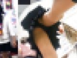 【4k】街中の私服女子達のパンツ逆さ撮り