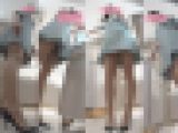 新フルHD高画質パンチラ逆さ撮り133[実験120fps]　素敵なコスメ店員さんのコスチュームホワイトパンティー！