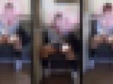 （電車対面）エロ過ぎるパンチラ挑発コンビニトイレでエッチなおっぱい揉みしだく