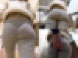 【後編】【デカ尻探訪】☆リブパンツに愚直に反映されたお尻肉の盛り上がり具合が半端ないお姉さん！
