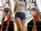 【肉尻探訪】☆短パンからハミ出た尻じわお姉さんが下半身くねらせて誘惑歩行！