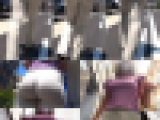 【前編】【巨乳お姉さんのお尻の秘密】☆歩行中に右往左往と暴れまくるピタパン尻!!!