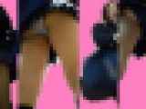 制服女子の逆さ撮り5