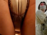 【4K】カメラに座っちゃった美白ちゃんのまるみえパンチラ盗撮 撮影バレ後編