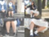 お座りお姉さん発見！！（ＦＨＤ）大変です！！パンツが見えてますよ１３６