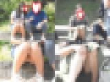 お座りお姉さん発見！！（ＦＨＤ）大変です！！パンツが見えてますよ１４５