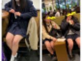 3名のJK風制服美女の対面・真上からのエロ過ぎるミニスカ生脚456